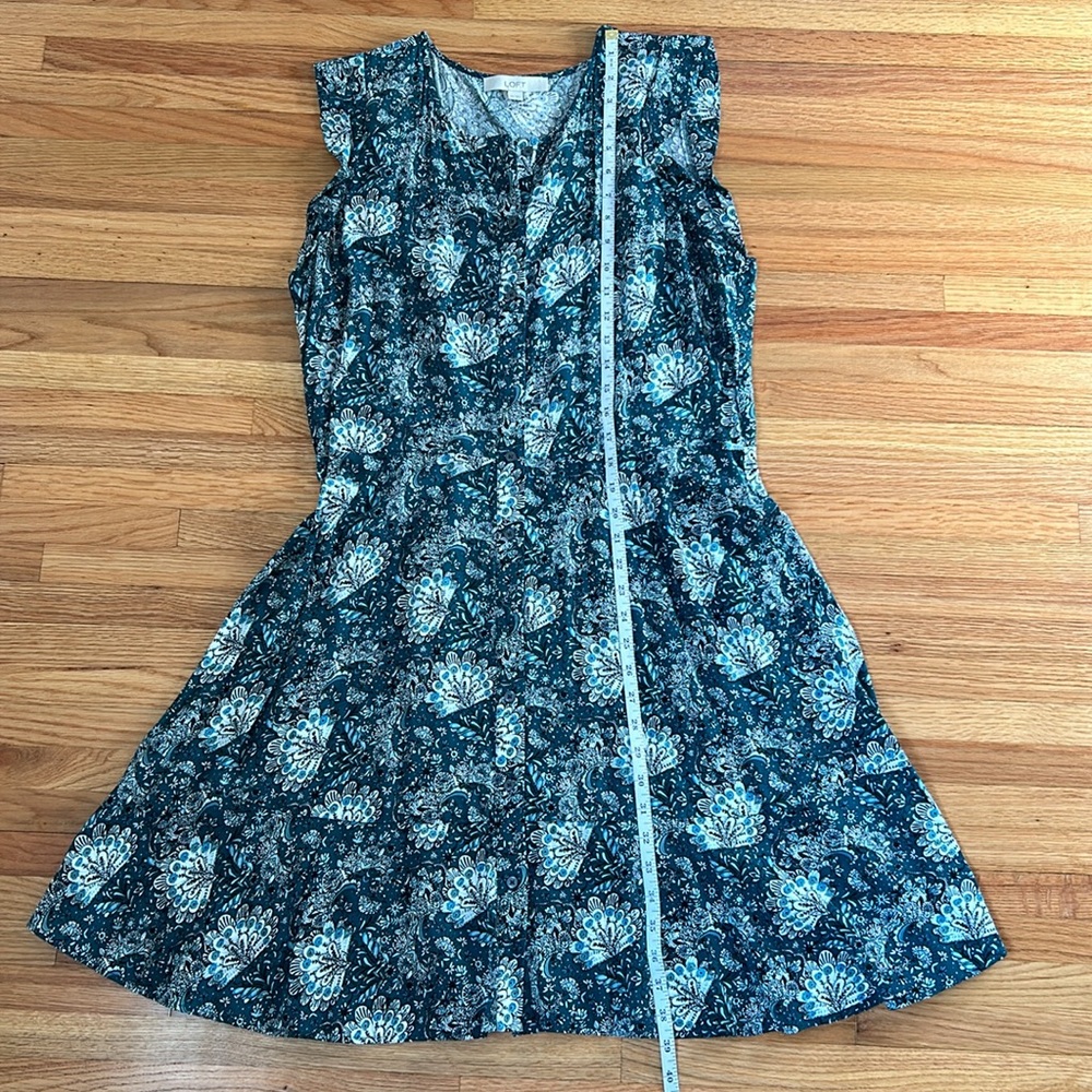 Loft Flutter Button Down Dress - image 6